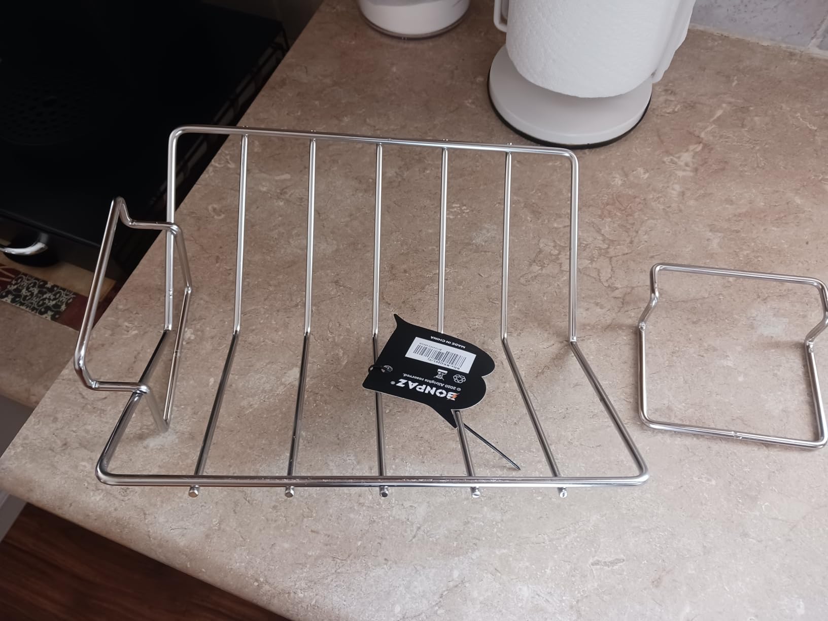 Turkey Roasting Rack, V-shaped Rack for Grilling - Stainless Steel Dual-purpose BBQ Rib Rack for Smoking, Turkey Cooking Racks for Roasting Pan, Ideal for Smoker, Large Egg, Classic Joe, Weber, etc. customer photo 1