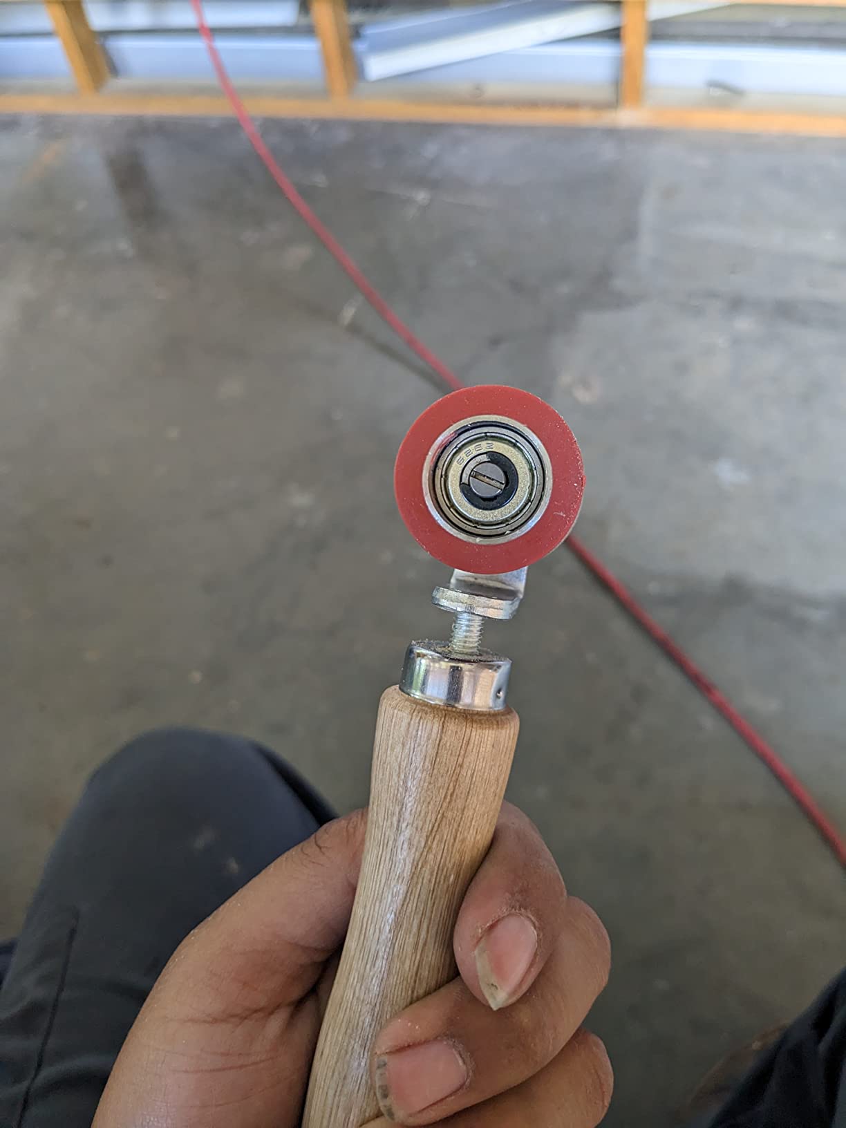 QWORK Silicone Seam Roller, High Temperature Resistant Silicon Seam Hand Pressure Roller Welding Tool, 40mm customer photo 2