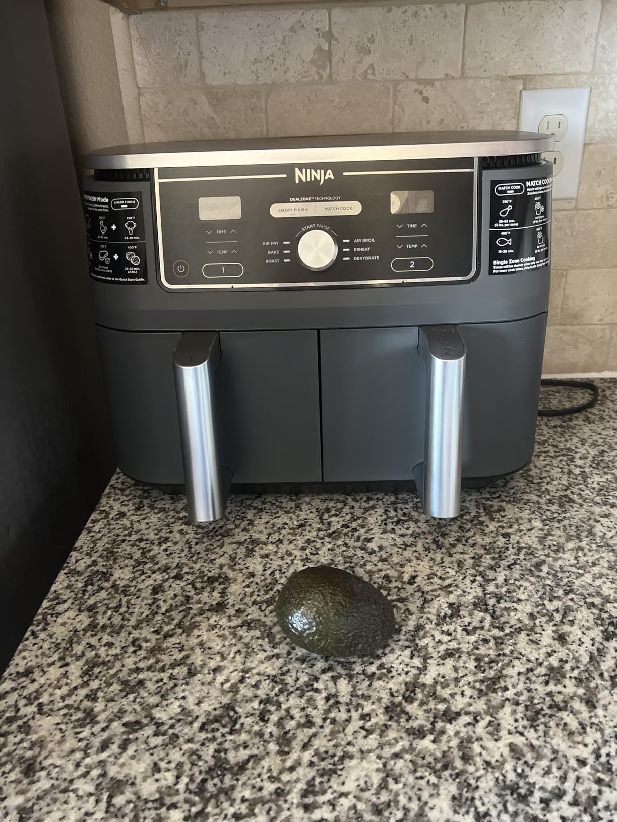 Ninja DZ401 Foodi 10 Quart 6-in-1 DualZone XL 2-Basket Air Fryer with 2 Independent Frying Baskets, Match Cook and Smart Finish, Grey customer photo 1