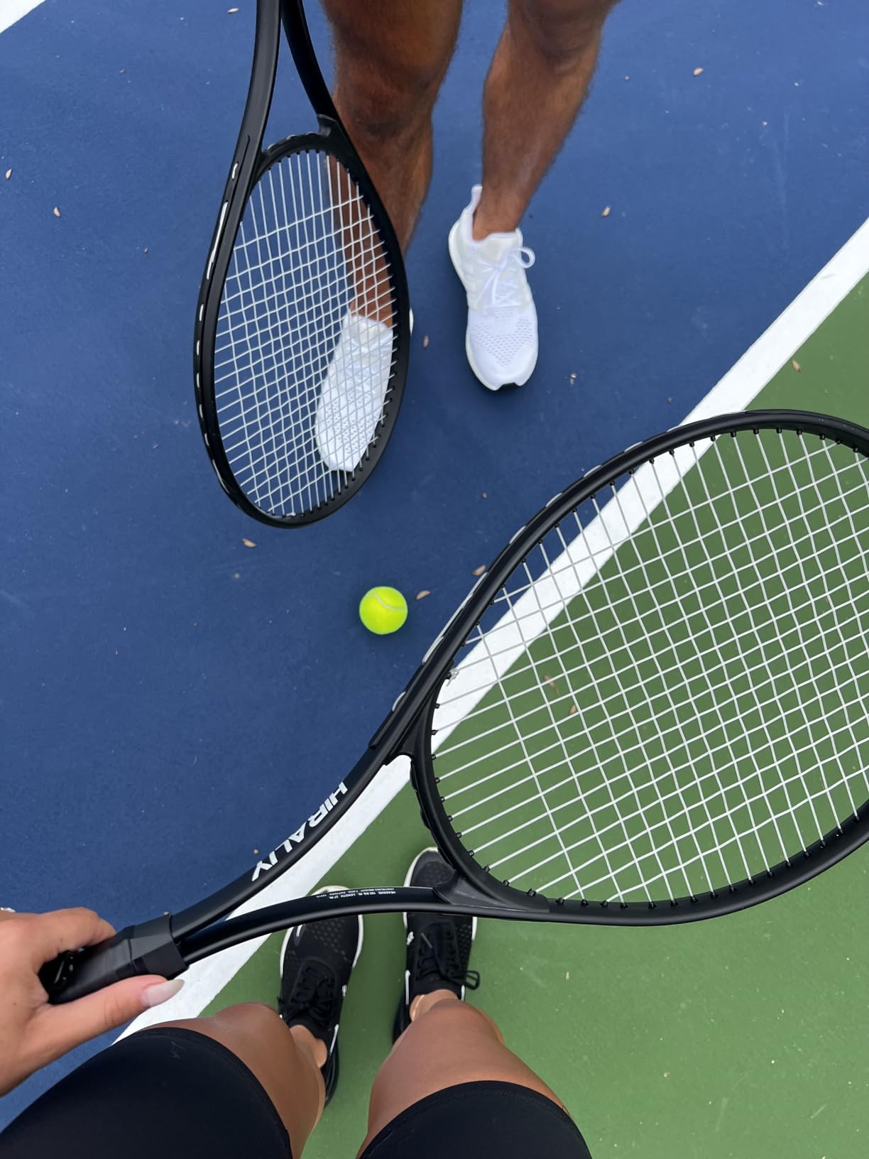 HIRALIY Tennis Rackets 2 Pack for Adults Beginners - 27 Inch Lightweight Aluminum Tennis Racquet Set with 3 Balls & Carry Bag - Vibration Dampening & Large Sweet Spot for Men Women Couples customer photo 1