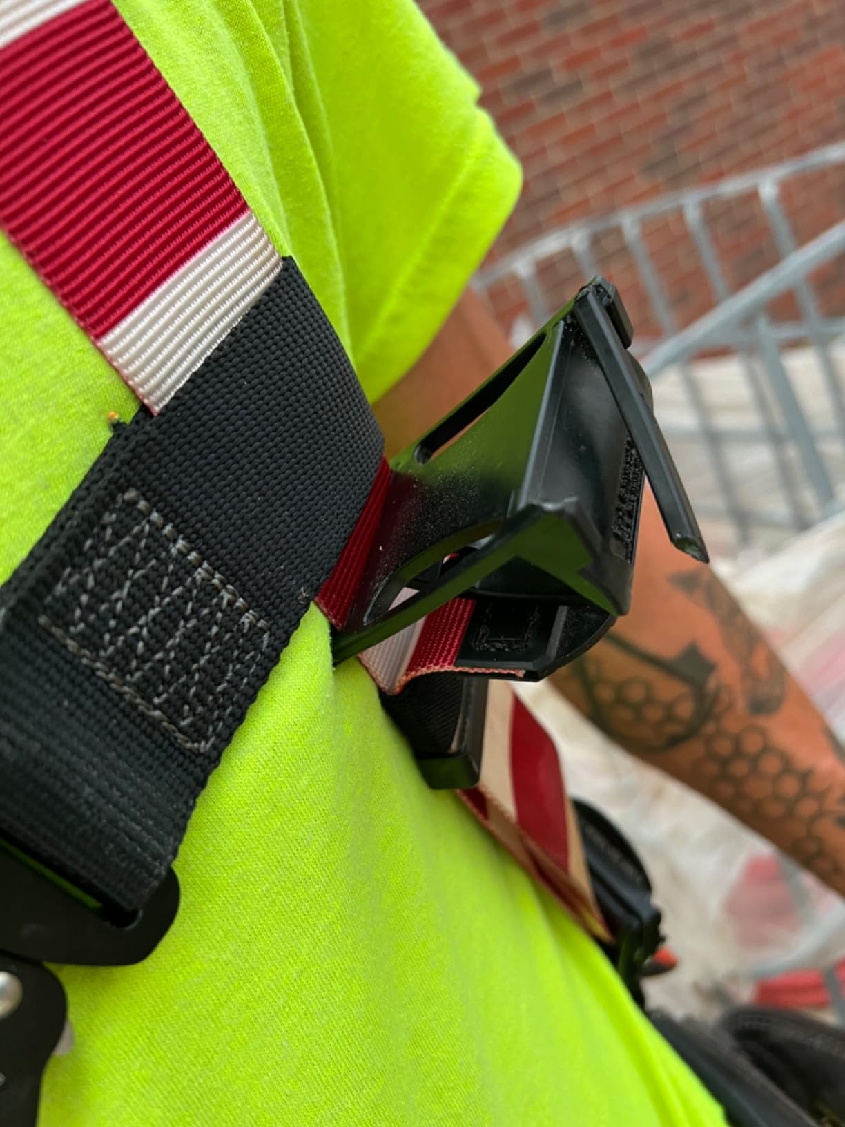 AFP Fall Protection Full-Body Premium Safety Harness, 8 Thick Support Belt, Aluminum D-Rings, Tongue Buckle (OSHA/ANSI PPE) customer photo 2
