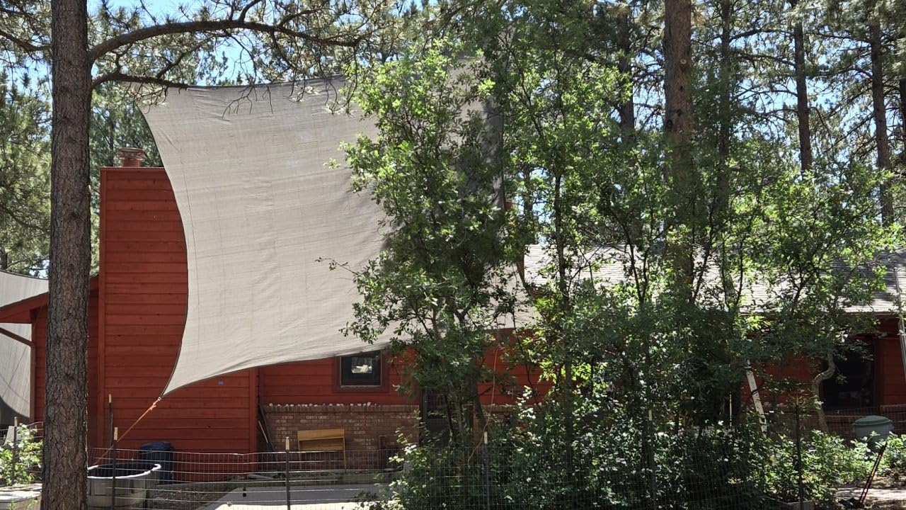 Amgenix Sun Shade Sail 16'X20' Curved Edge Outdoor Shade Canopy Sand Breathable 95% UV Block Shade Cloth for Patio Garden Backyard (We Make Custom Size) customer photo 1