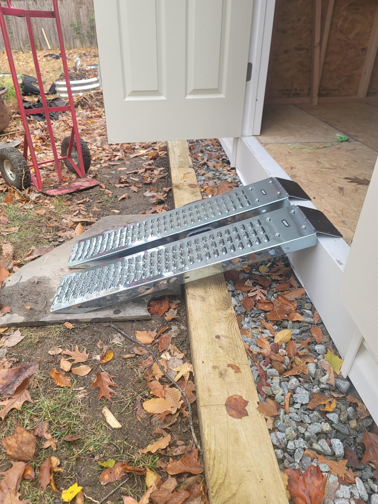 Loading Ramps - Steel Ramp Set for ATVs, Motorcycles, Mowers, Carts & More - Use with Pickup Trucks & Trailers - 1200lb Combined Capacity by Stalwart customer photo 1