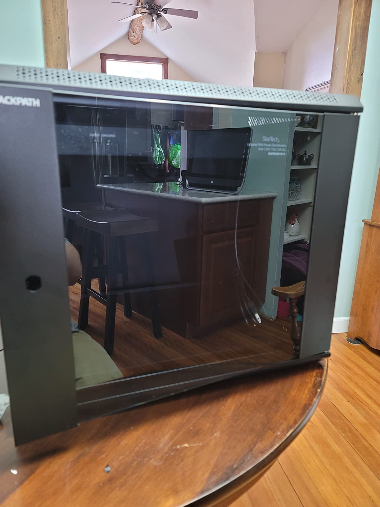 RackPath 12U Wall Mount Network Rack Cabinet - Quiet Cooling Fan, Locking Glass Door, 17.7