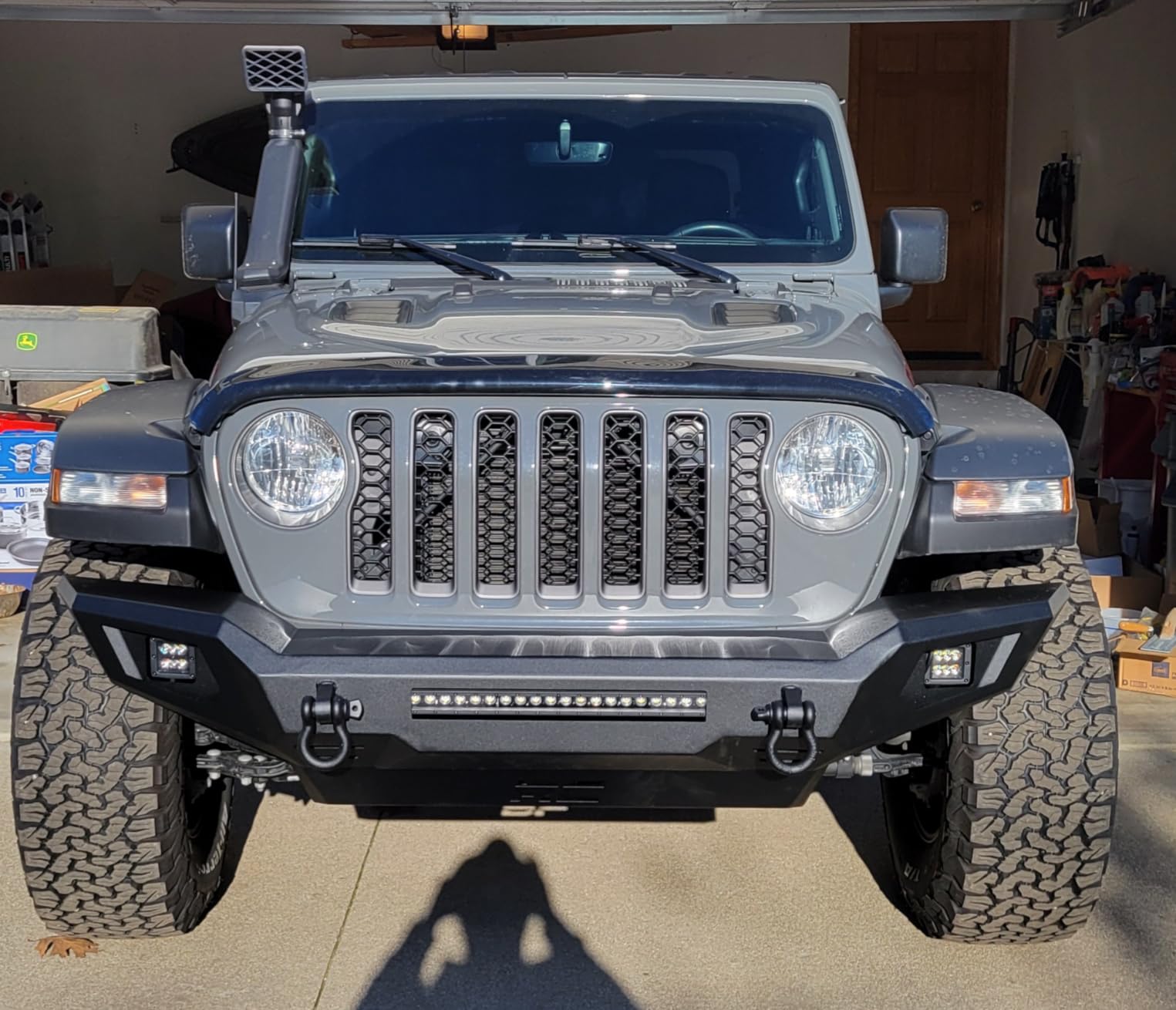 Rough Country Full Width High Clearance Front Bumper for Jeep Gladiator JT, Wrangler JK/JL & Unlimited 4WD with Skid Plate & LED Lights customer photo 1