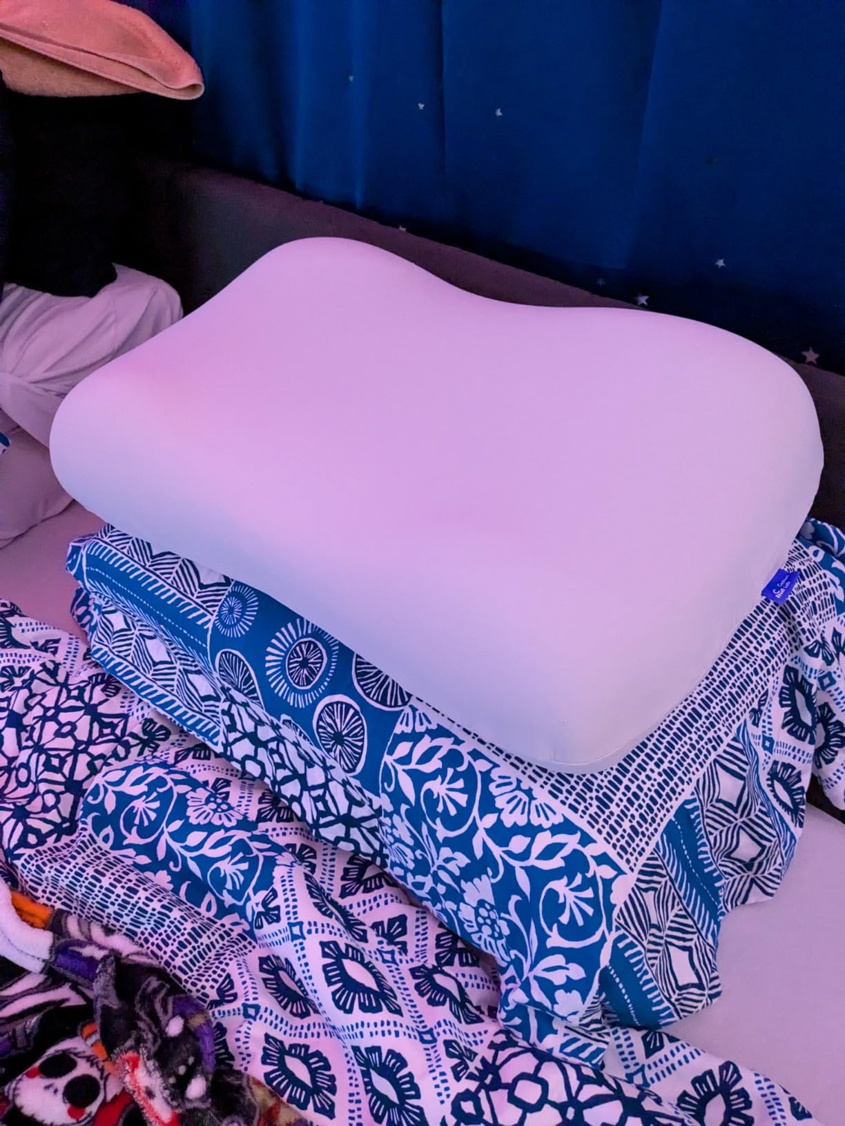 C CUSHION LAB Deep Sleep Pillow, Patented Ergonomic Contour Design for Side & Back Sleepers, Orthopedic Cervical Shape Gently Cradles Head & Provides Neck Support & Shoulder Pain Relief - Calm Grey customer photo 1
