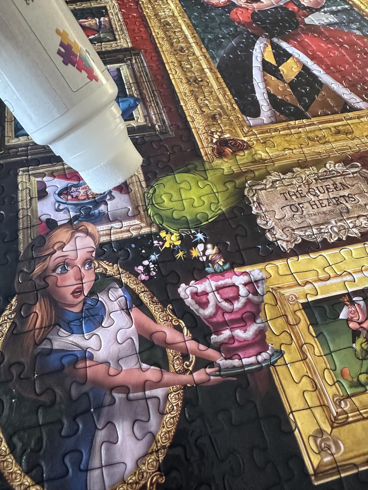 YAKAMOZ Jigsaw Puzzle Glue with Sponge Head for Adults Clear Water-Soluble Craft Puzzle Glue Quick Dry for 1000/1500/3000 Pieces of Puzzle,120ML customer photo 1