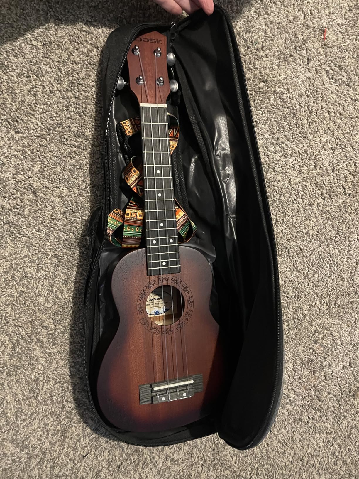 AODSK Soprano Ukulele for Beginner 21 Inch Ukelele Kit with Gig Bag StrapTuner Nylon String 4 Picks Cloth Online Lesson Holiday Gift customer photo 2