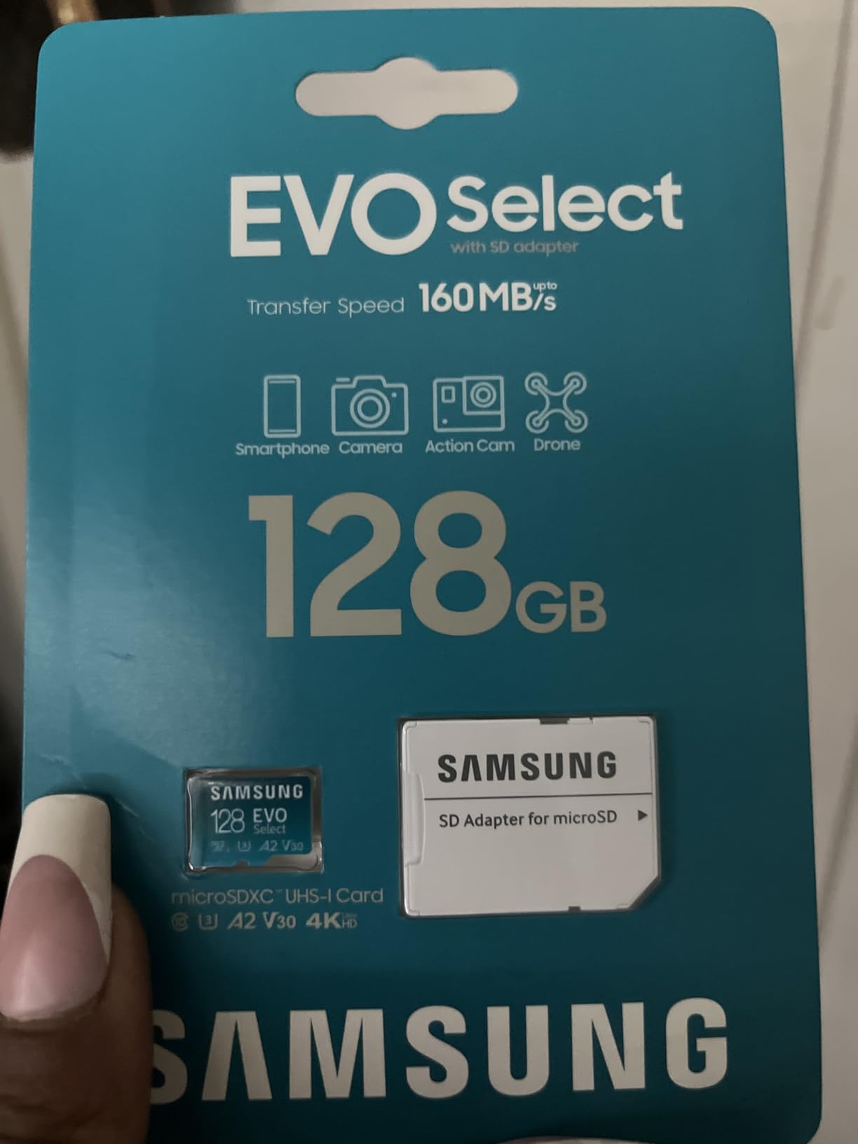 Samsung EVO Select Micro SD-Memory-Card + Adapter, 256GB microSDXC 130MB/s Full HD & 4K UHD, UHS-I, U3, A2, V30, Expanded Storage for Android Smartphones, Tablets, Nintendo-Switch customer photo 2