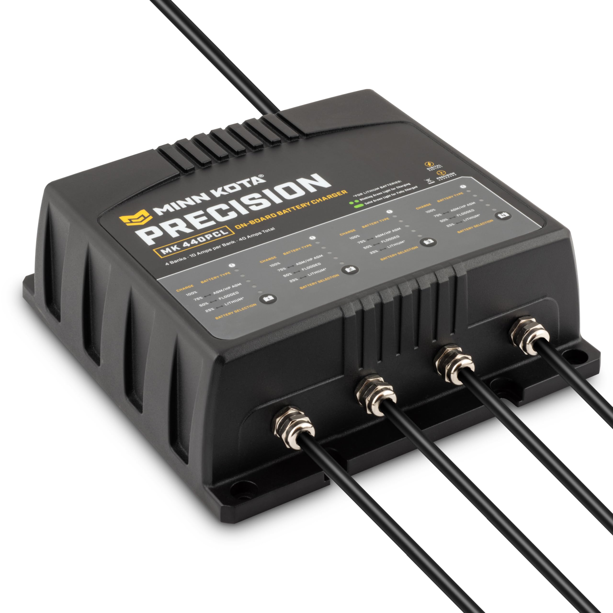 Minn Kota Precision MK-440PCL On-Board Marine Battery Charger - 4 Banks, 10 Amps Each customer photo 1