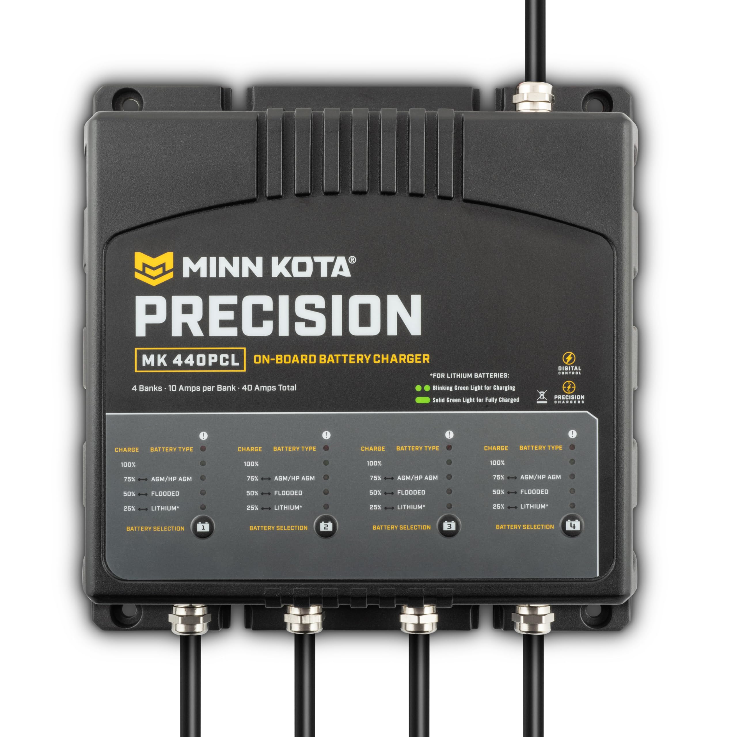 Minn Kota Precision MK-440PCL On-Board Marine Battery Charger - 4 Banks, 10 Amps Each customer photo 2