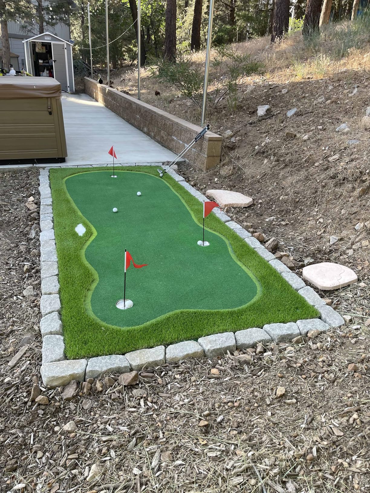 Golf Putting Green, Practice Putting Green Mat, Large Professional Golfing Training Mat for Indoor Outdoor customer photo 2