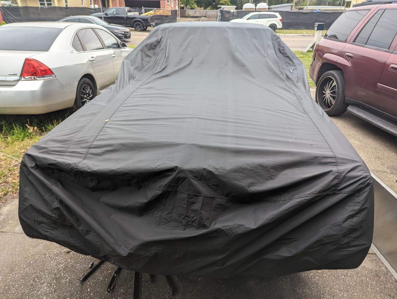 CarsCover Retro Classic Megashield Car Cover Heavy Duty All Weatherproof Waterproof Automobiles Indoor Outdoor Snow Rain Dust UV Protection Full Auto Vehicle Covers (Fit up to 205 inch Length) customer photo 1