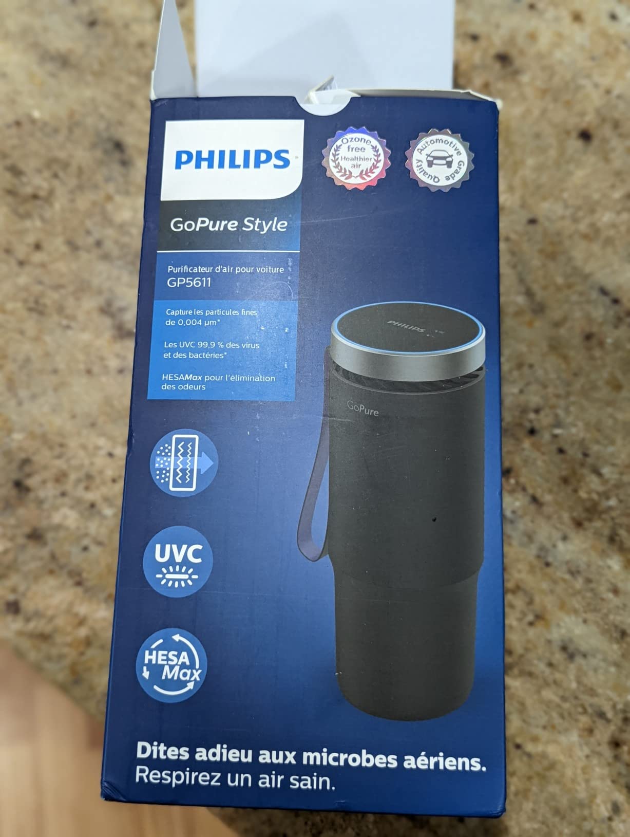 Philips GoPure GP5611 Small Portable HEPA Air Purifier with LED UVC Purification, for Car, Truck, RV/Camper, Reducing Allergens, Bad Smells, Smoke, Pet Odors, Bacteria, Viruses, Black customer photo 2
