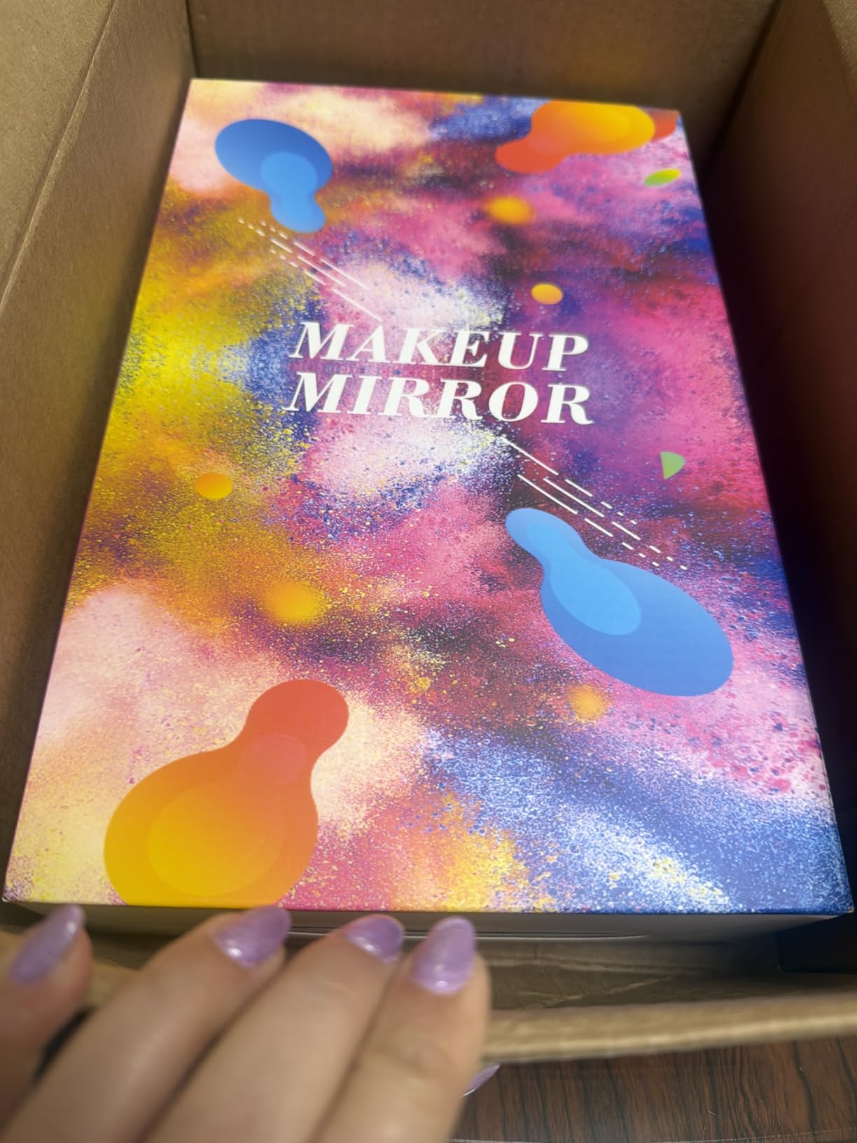 HUONUL Makeup Mirror, Vanity Mirror with Lights, 2X/3X/10X Magnification, Touch Control, Trifold, Dual Power Supply, Gifts Mothers Day for Mom,Gifts for Women, Wife, Girls,Dorm Room Essentials customer photo 2