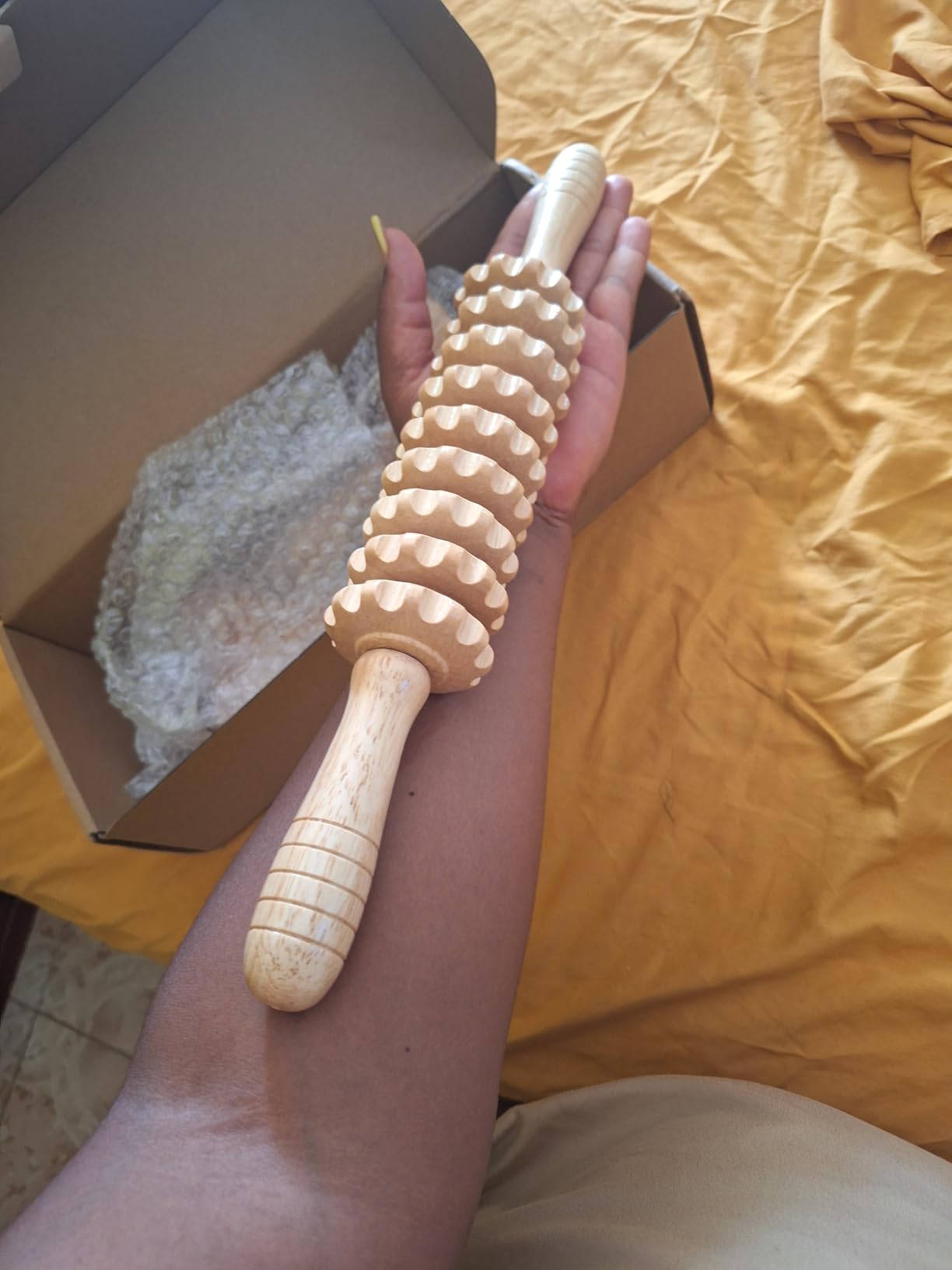 3-in-1 Wood Therapy Massage Tools Lymphatic Drainage Massager Wooden Massager for Maderoterapia,Anti-Cellulite, Body Sculpting & Contouring customer photo 2