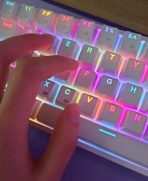 LTC NB681 Nimbleback Wired 65% Mechanical Keyboard, RGB Backlit Ultra-Compact 68 Keys Gaming Keyboard with Hot-Swappable Switch and Stand-Alone Arrow/Control Keys (Hot Swappable Red Switch, Black) customer photo 1