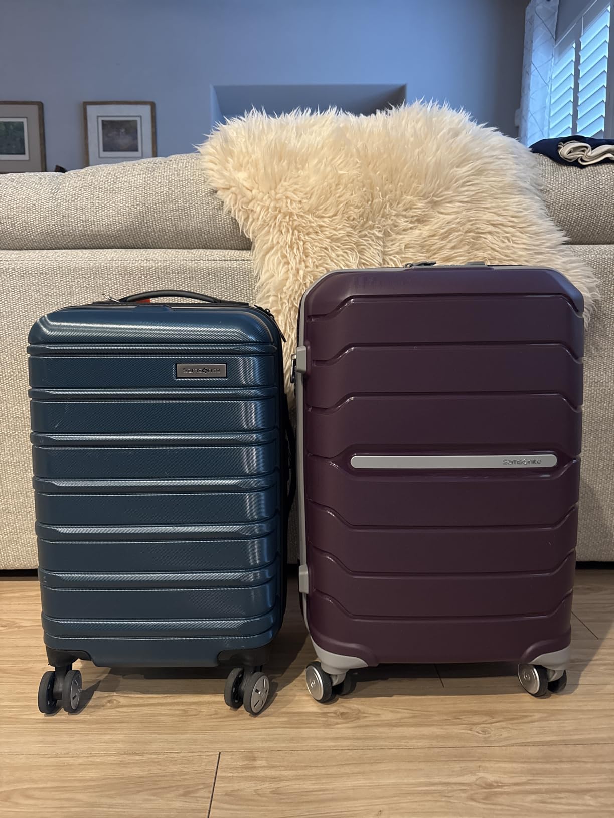Samsonite Freeform 2-Piece Luggage Set - Carry-On & Large Checked Luggage with Dual Spinner Wheels - Durable Polypropylene Hardshell - TSA Lock, Airline-Approved - Expandable Hard Shell - Mint Green customer photo 2