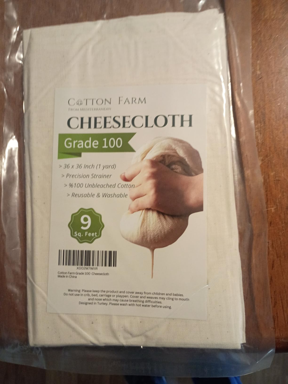 Cotton Farm Nut Milk Bag & Cheese Cloth Bag (Ultra Dense), XL 14 x 14 Inch, 100% Unbleached Cotton Cheesecloth for Precise Food Straining, Washable & Reusable customer photo 1