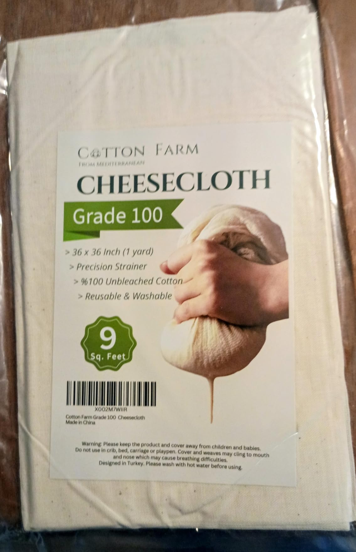 Cotton Farm Nut Milk Bag & Cheese Cloth Bag (Ultra Dense), XL 14 x 14 Inch, 100% Unbleached Cotton Cheesecloth for Precise Food Straining, Washable & Reusable customer photo 2