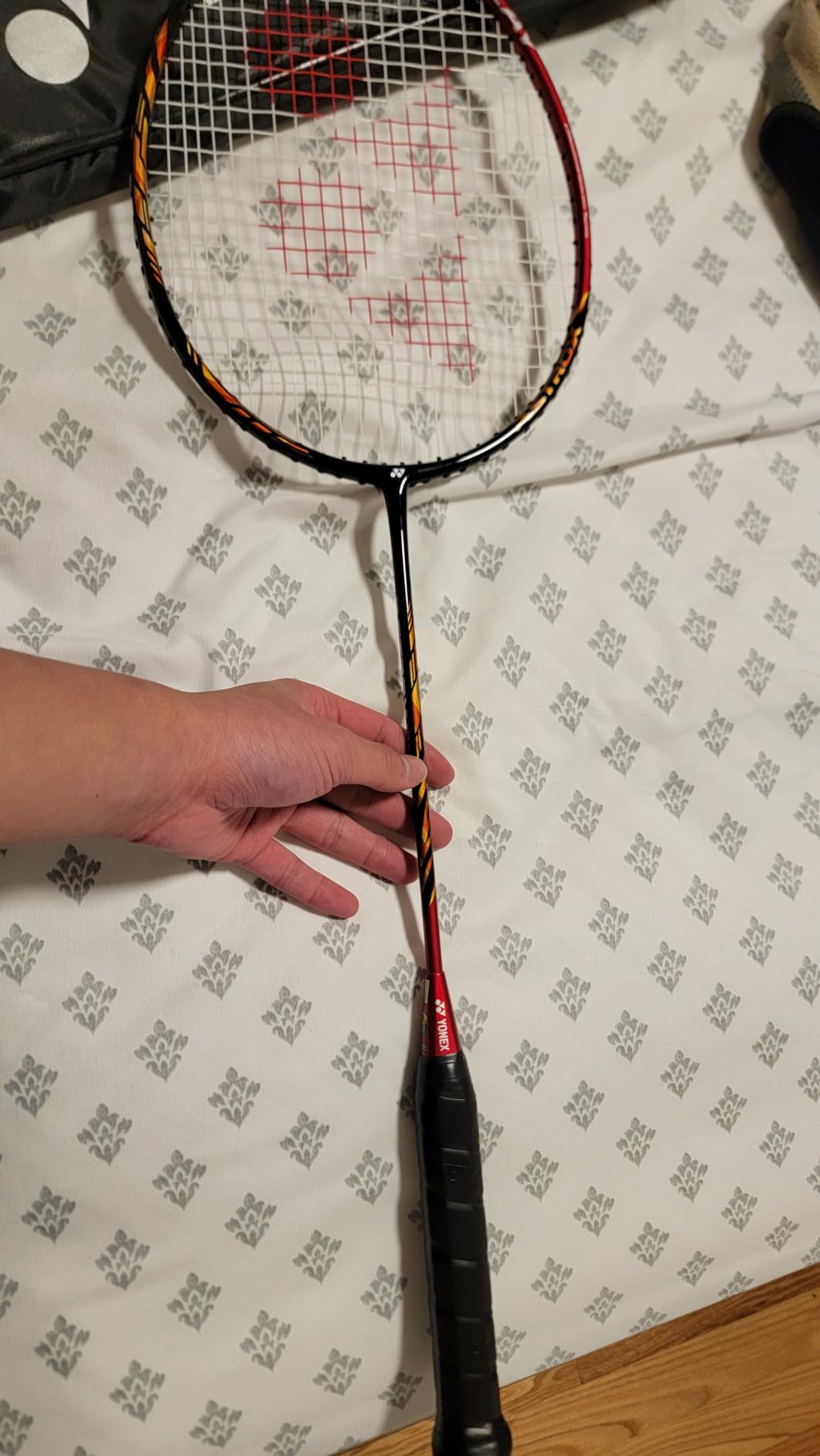 YONEX Astrox 99 Play Graphite Strung Badminton Racket with Full Racket Cover (Cherry Sunburst) | for Intermediate Players customer photo 2