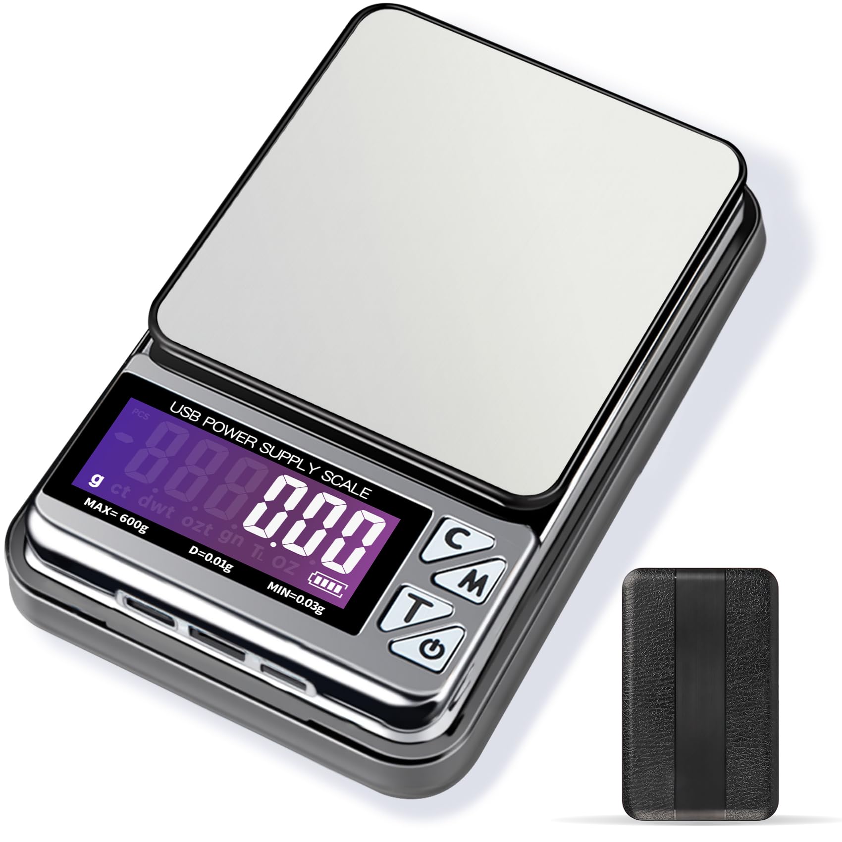 MEIYA Coin Scale, 600g x 0.01g Jewelry Scale with 7 Units & 3 Charging Interfaces, Digital Portable Pocket Gram Scale for Coin Collectors, Jewelers, Gold, Silver Dollar customer photo 1