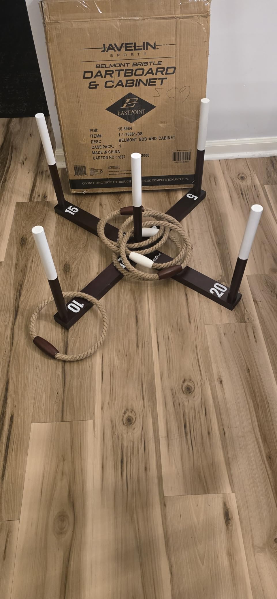 SWOOC Games - Rustic Ring Toss Game (All Weather) - Easy Setup & Extra Games Included - Ring Toss Game for Adults - Outdoor Acitivities for Adults - Yard Toys for Kids - Backyard Fun - Outdoor Party customer photo 1