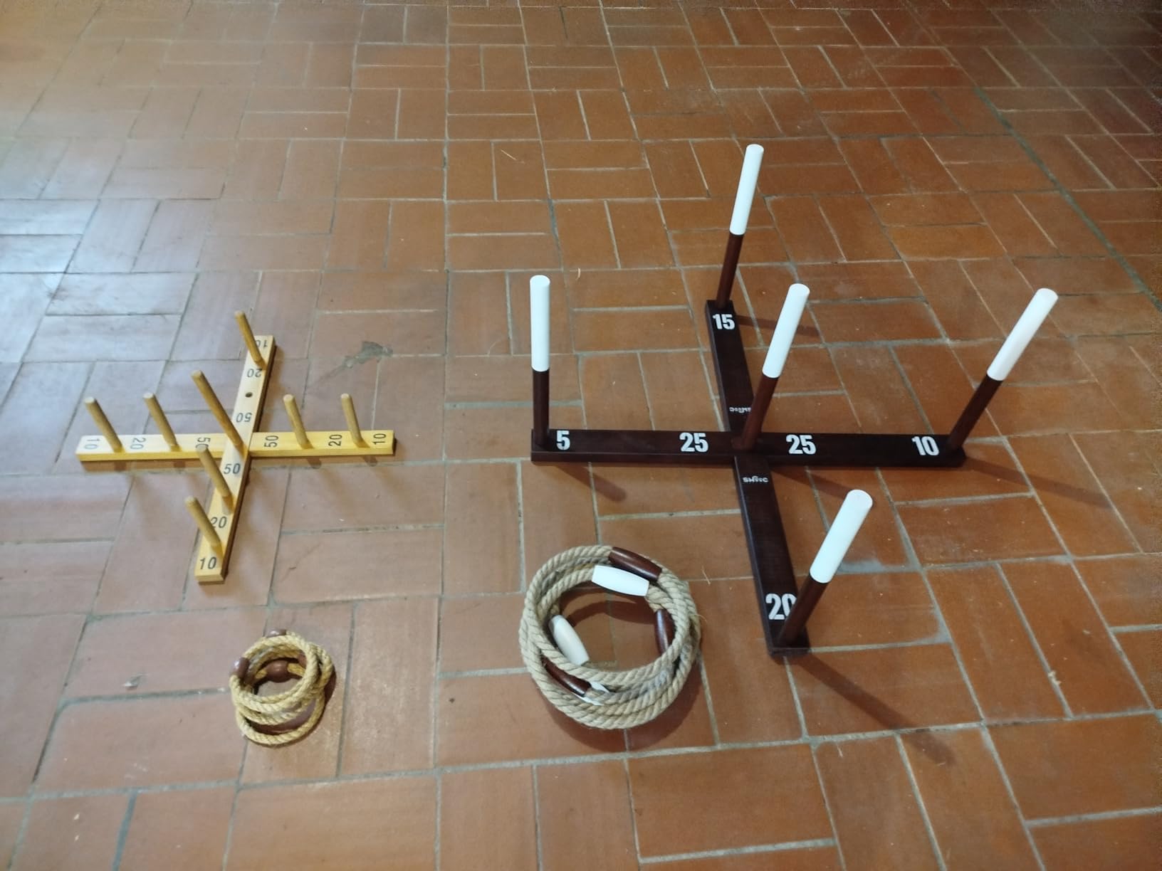 SWOOC Games - Rustic Ring Toss Game (All Weather) - Easy Setup & Extra Games Included - Ring Toss Game for Adults - Outdoor Acitivities for Adults - Yard Toys for Kids - Backyard Fun - Outdoor Party customer photo 2