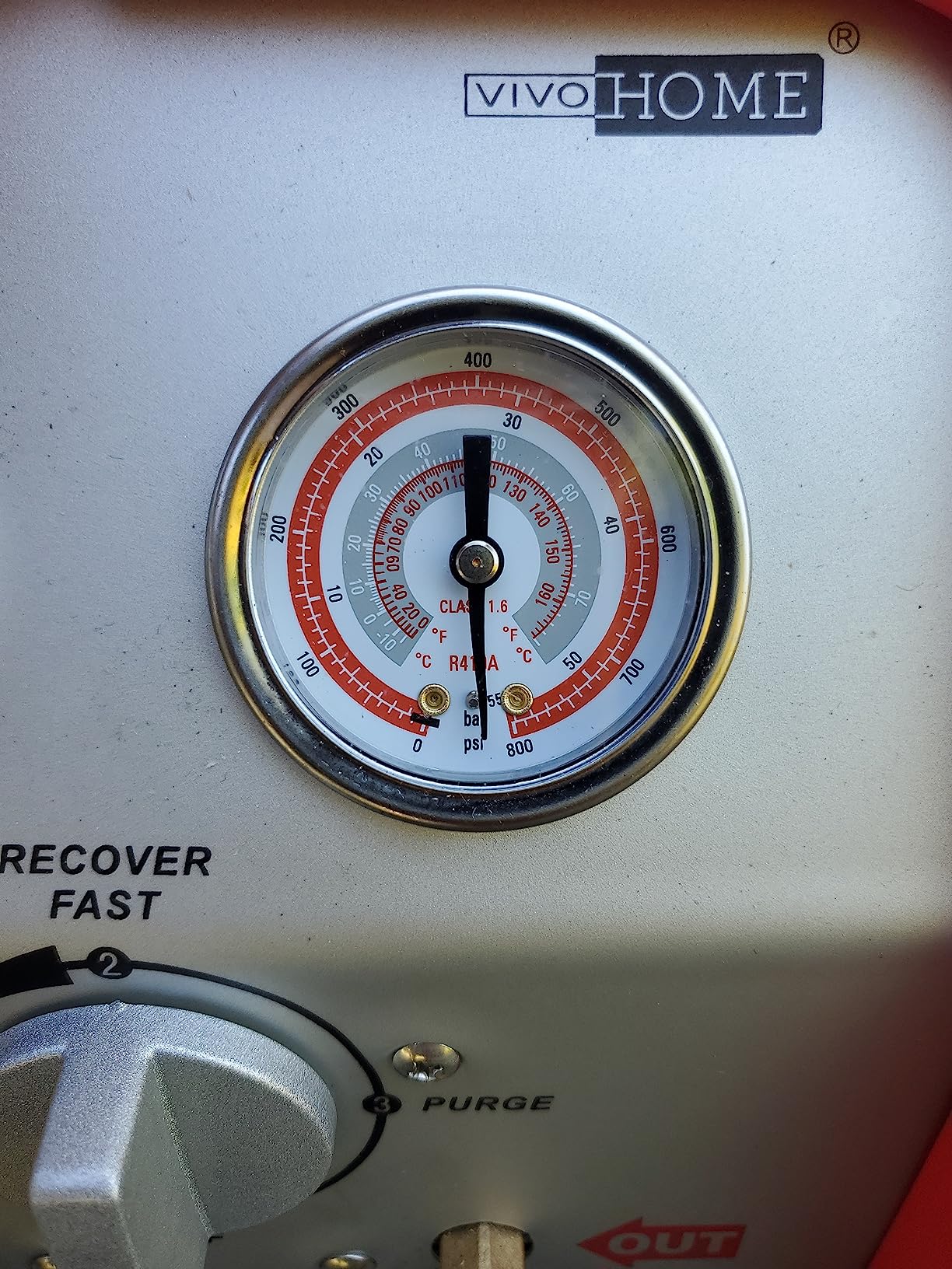 VIVOHOME 110-120V AC 60Hz 3/4HP Single Cylinder Portable Refrigerant Recovery Machine, Grey customer photo 2