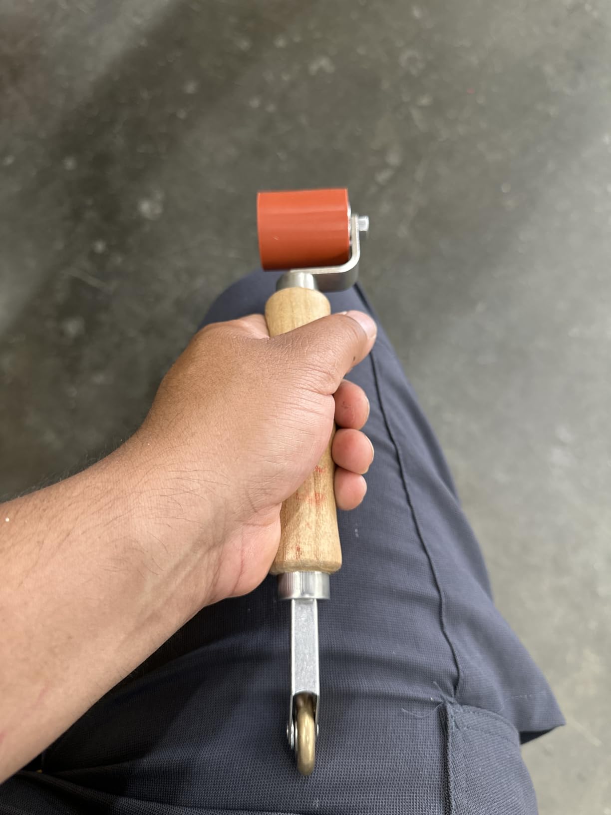 QWORK Seam Roller, 40mm Silicone Seam Roller with 6mm Brass Detail Penny Roller customer photo 1