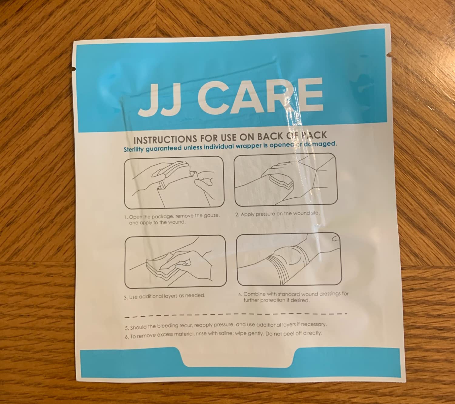 JJ CARE Z Folded Hemostatic Gauze (Pack of 1), 3