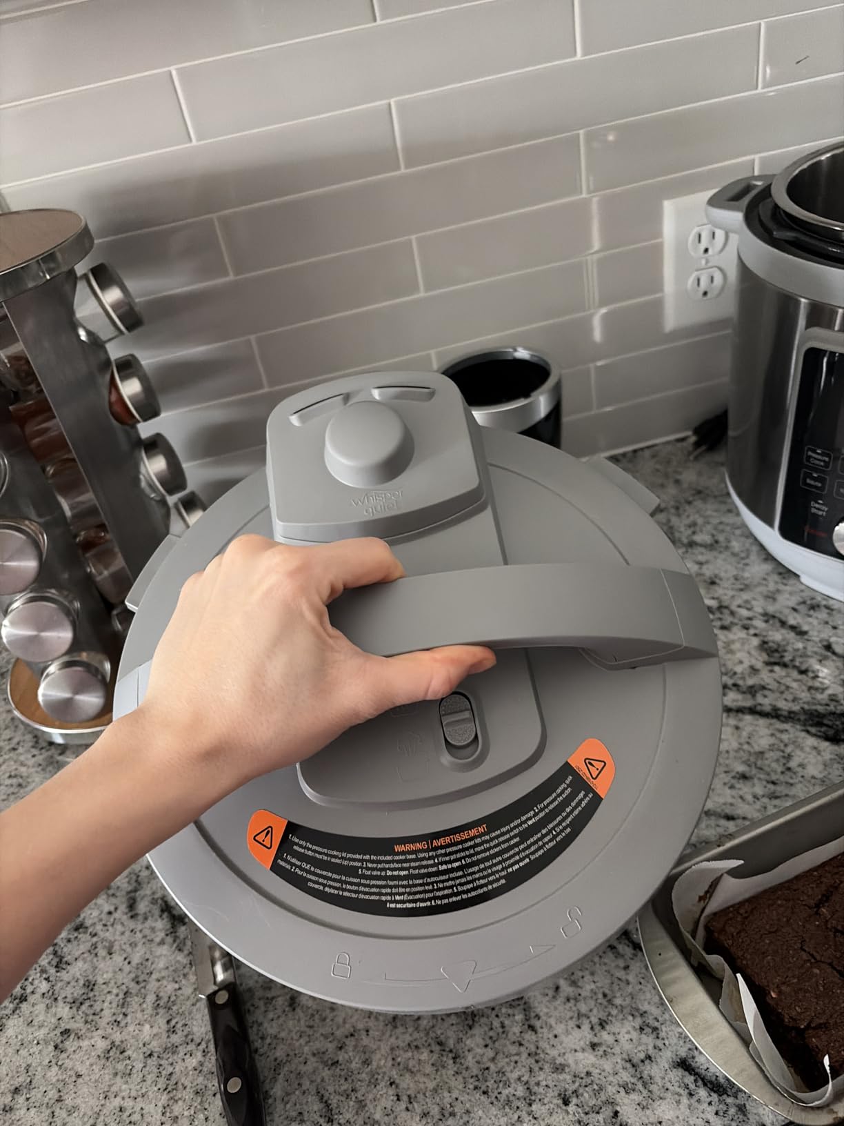 Instant Pot 6-Quart Whisper Quiet 9-in-1 Electric Pressure Cooker, Slow Rice Steamer, Sauté, Yogurt Maker, Warmer & Sterilizer, Free App with 800+ Recipes, Stainless Steel customer photo 2