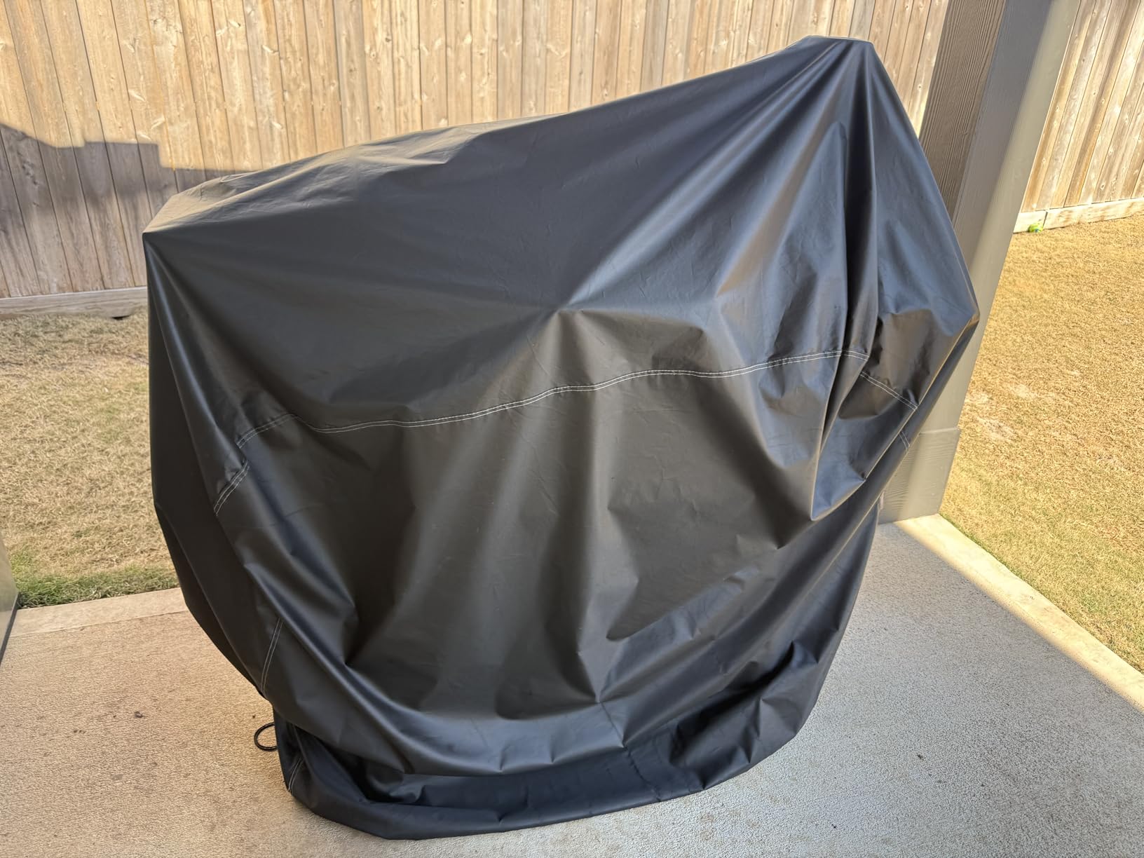 Grill Cover, 58 inch BBQ Gas Grill Cover for Outdoor Grill, Charbroil Grill Cover Barbecue Waterproof, Anti-UV for Weber Char-Broil Monument, Dyna-glo Nexgrill Spun Polyester customer photo 1