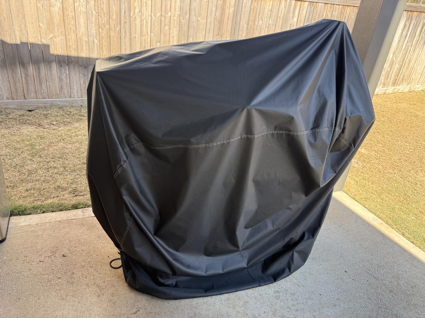 Grill Cover, 58 inch BBQ Gas Grill Cover for Outdoor Grill, Charbroil Grill Cover Barbecue Waterproof, Anti-UV for Weber Char-Broil Monument, Dyna-glo Nexgrill Spun Polyester customer photo 2