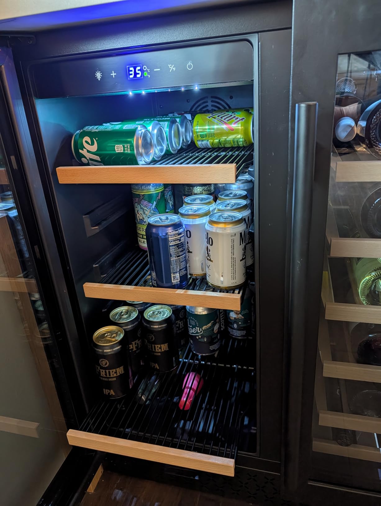 Tylza 24 Inch Wine Fridge Dual Zone, 180 Bottles Wine Cooler Refrigerator With Stainless Steel and Professional Compressor, Fast Cooling Low Noise and No Fog Built-in or Freestanding customer photo 1