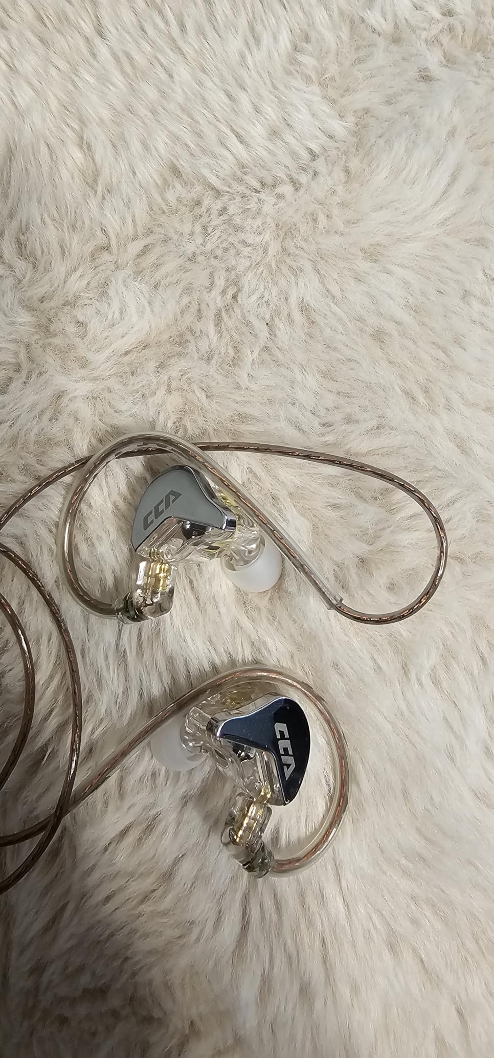 CCA CRA in Ear Monitor Headphones, Ultra-Thin Diaphragm Dynamic Driver IEM Earphones, Clear Sound & Deep Bass, Wired Gaming Earbuds with Tangle-Free Detachable Cable customer photo 1