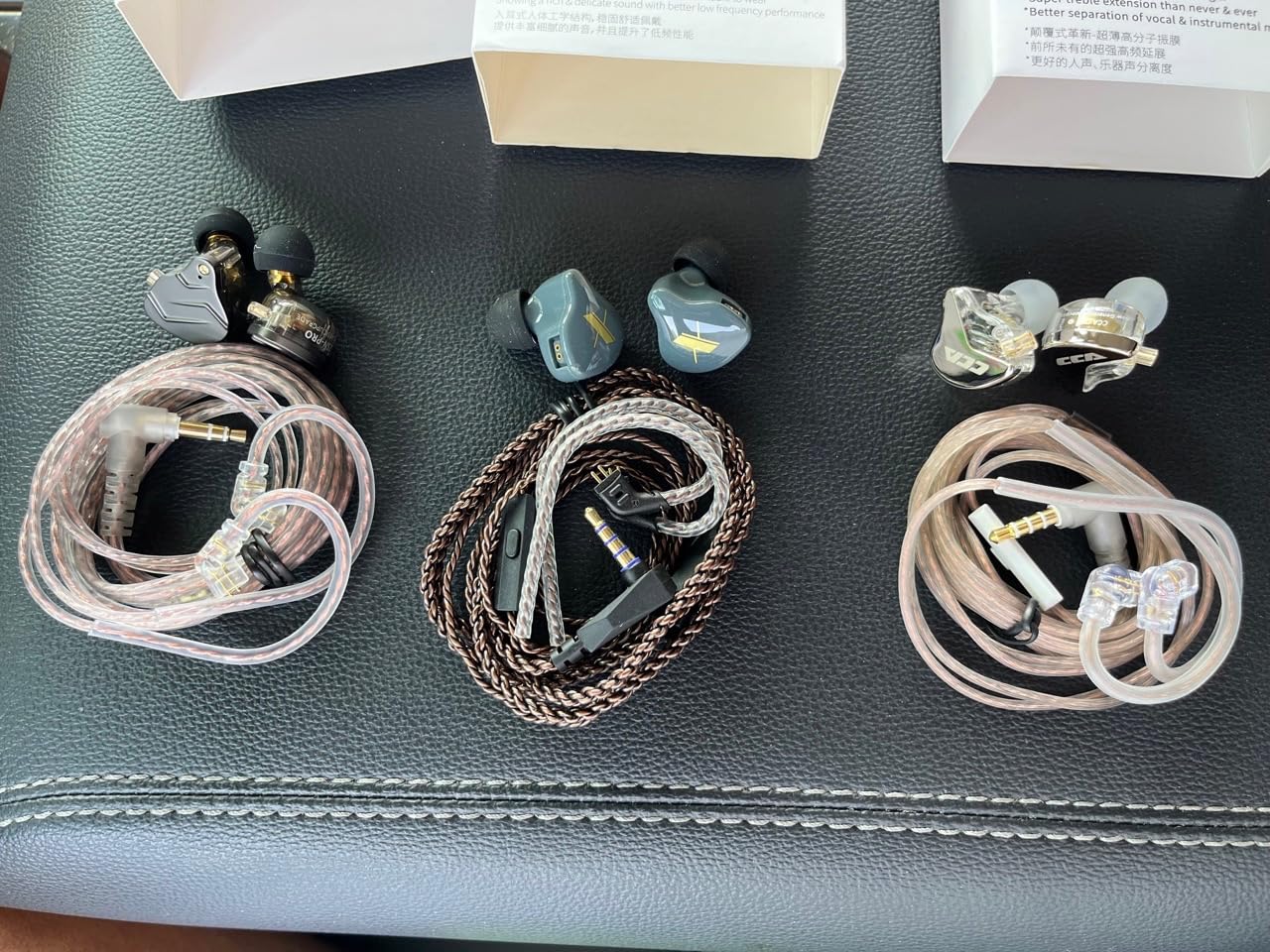 CCA CRA in Ear Monitor Headphones, Ultra-Thin Diaphragm Dynamic Driver IEM Earphones, Clear Sound & Deep Bass, Wired Gaming Earbuds with Tangle-Free Detachable Cable customer photo 2