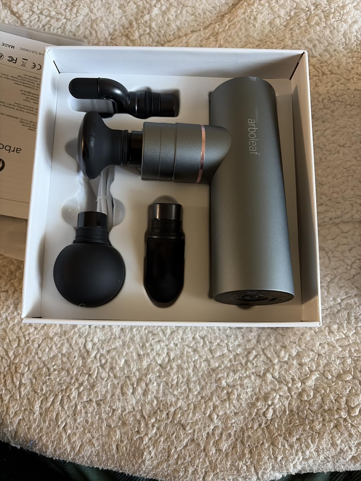 arboleaf Massage Gun Deep Tissue, Full-Metal Powerful Mini Percussion Massager with Silent Brushless Motor - Ultra-Quiet Pocket-Sized for Athletes, Back & Sore Muscles Relief customer photo 2
