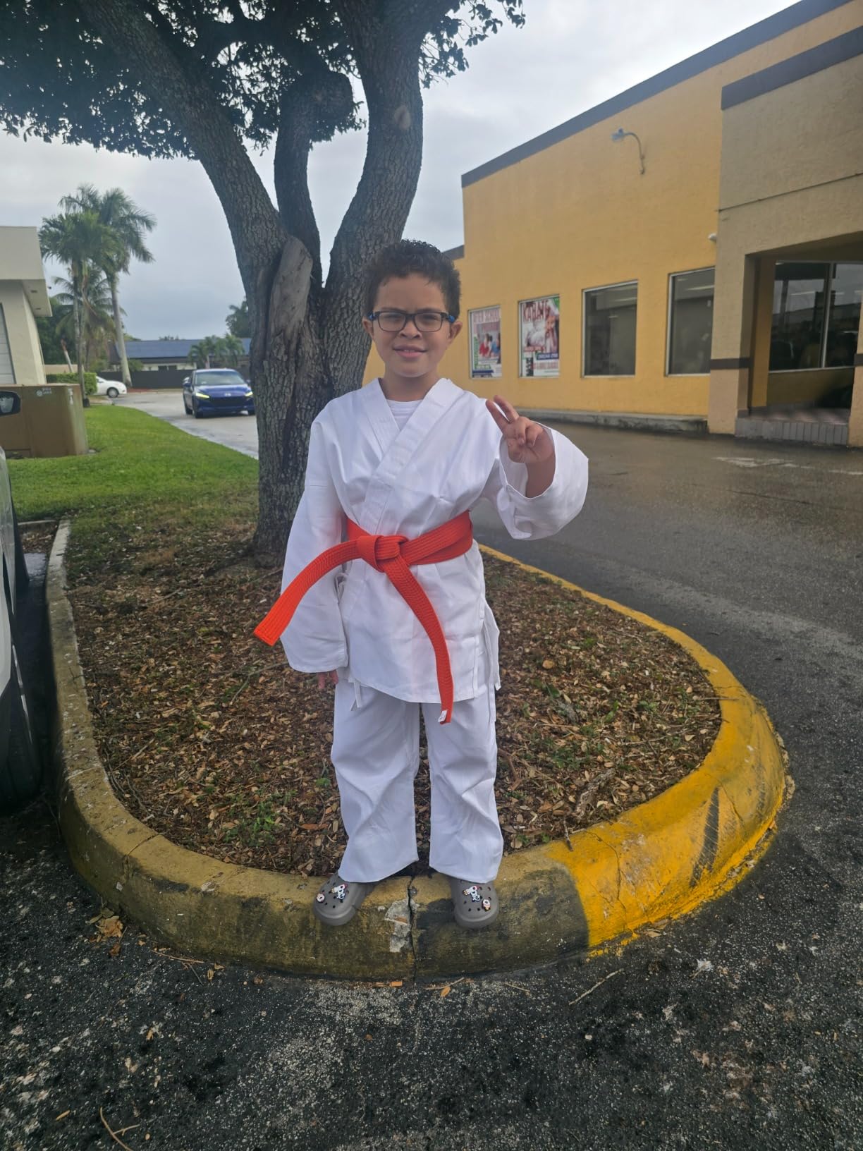 Martial Arts Karate Elastic Drawstring Uniform for Kids & Adult Lightweight Student Gi with Free Belt customer photo 1