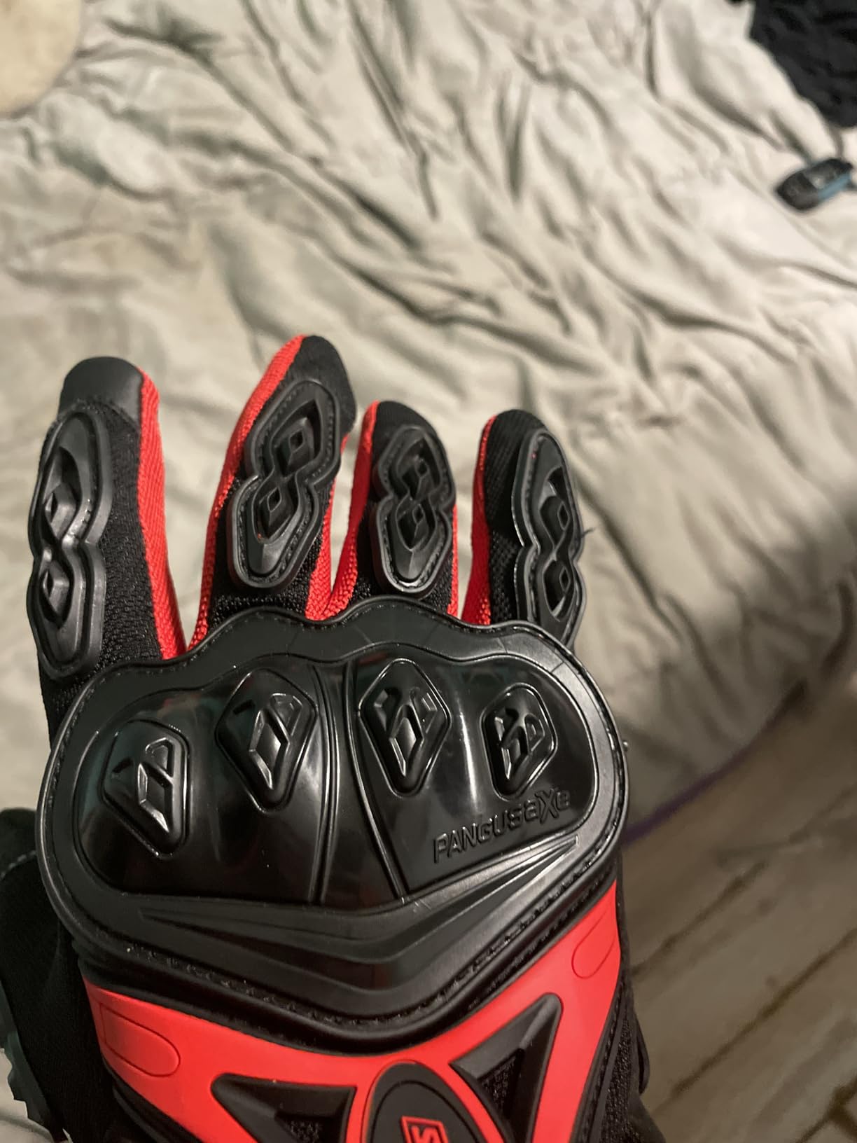 IRON JIA'S Motorcycle Gloves for Men and Women - Motorbike Powersports Racing Gloves with Hard Knuckle Touchscreen for BMX ATV MTB Riding customer photo 1