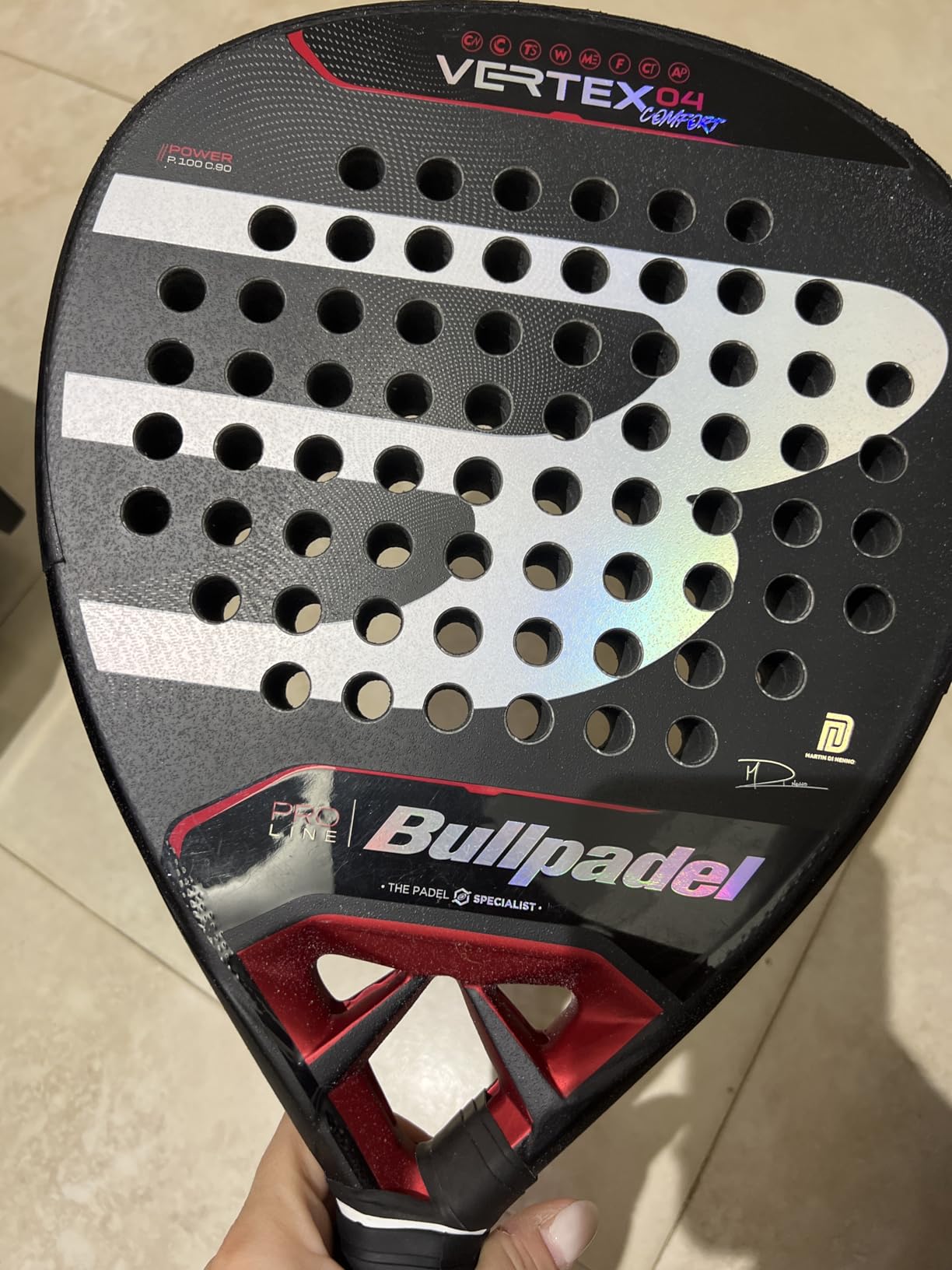 Padel Racket Carbon Fiber Surface with EVA Memory Flex Foam Core Lightweight Padel Racquet customer photo 1