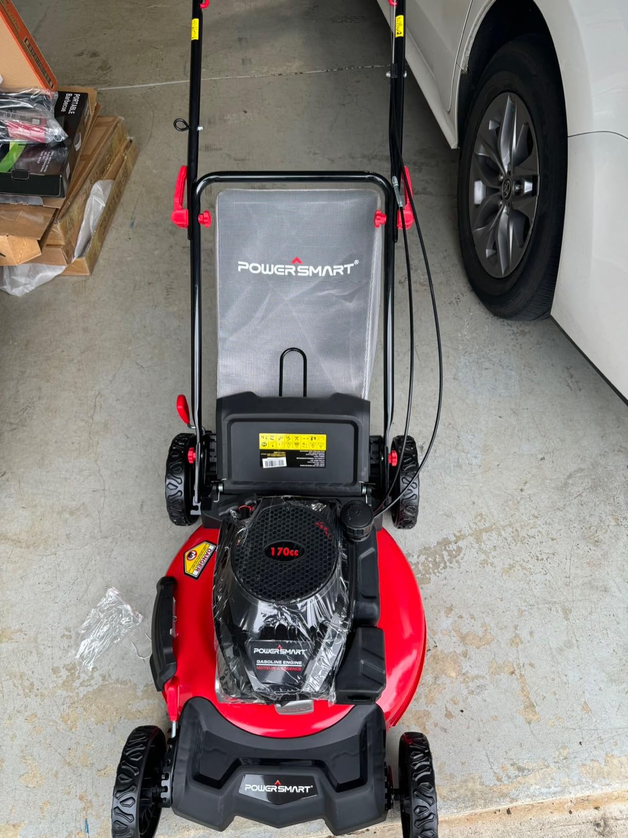 PowerSmart Self Propelled Gas Lawn Mower 21-Inch with 170cc OHV Engine, RWD Single-Speed 3-in-1 with Bagging customer photo 1