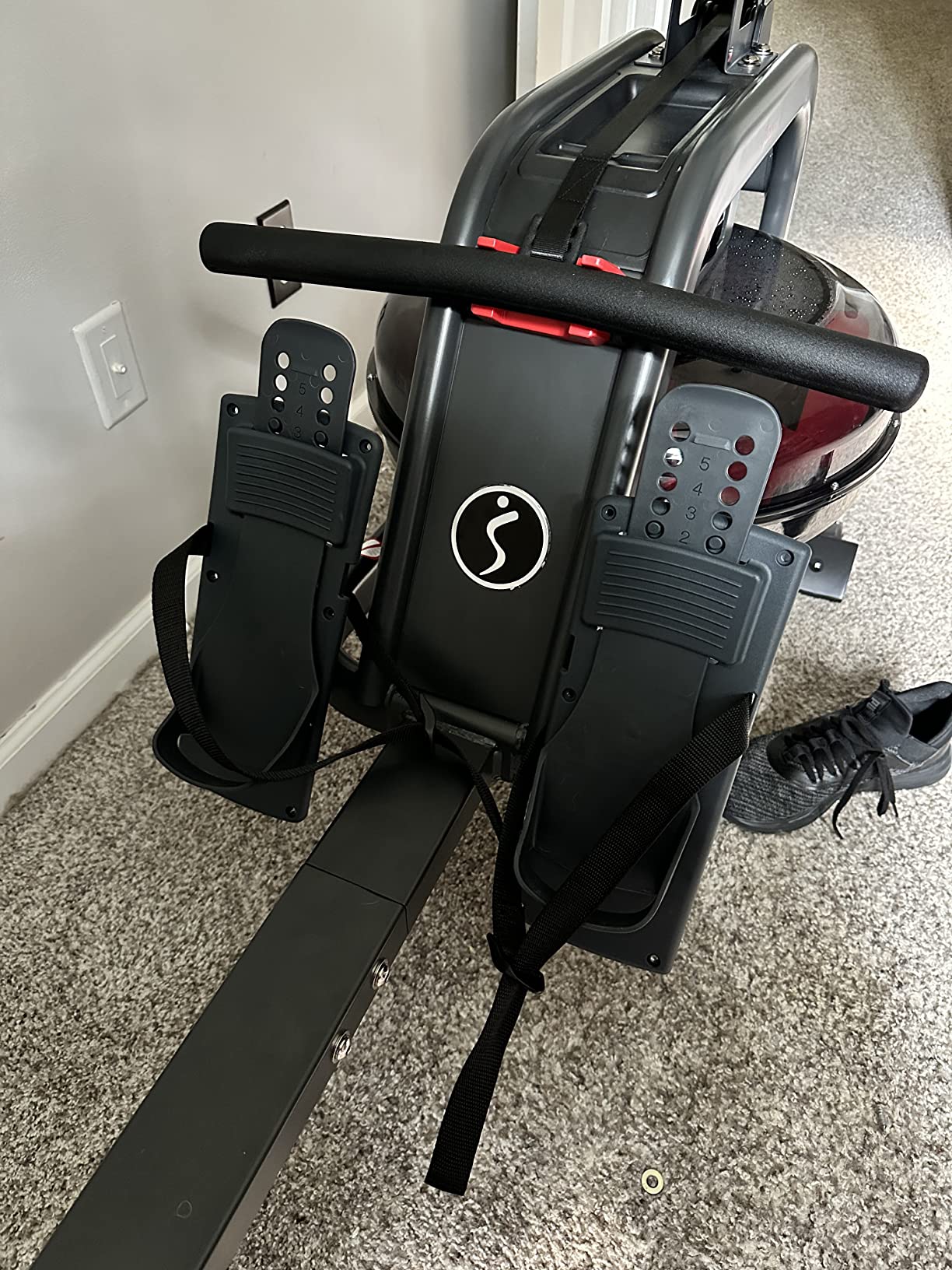 Sunny Health & Fitness AquaStrive Series Smart Water Rower, 300LB Capacity Plus Dynamic Hydro Resistance for Home Cardio Workout, Free SunnyFit Training App Connection, Optional Smooth Dual-Rail customer photo 2