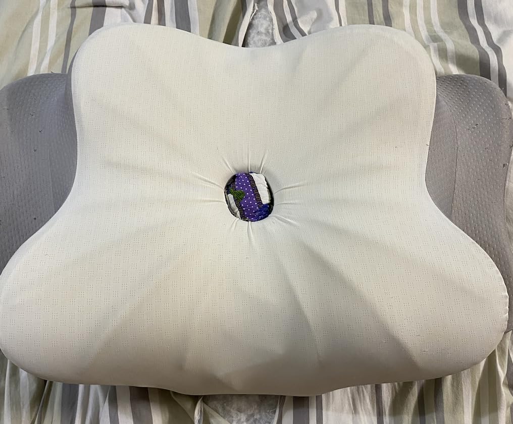 DONAMA Cervical Pillow for Neck and Shoulder, Contour Memory Foam Pillow, Ergonomic Neck Support Pillow for Side Back Stomach Sleepers with Pillowcase customer photo 1