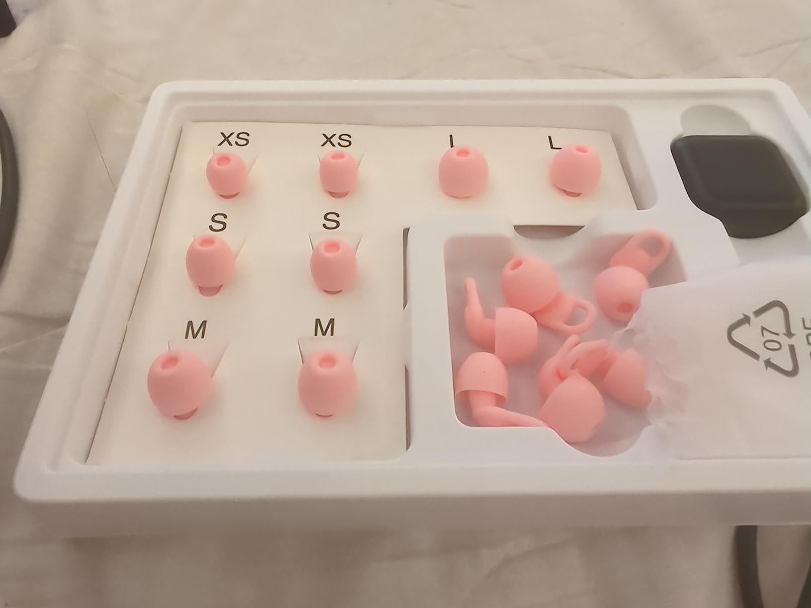 Silicone Reusable Soft Comfortable Earplugs for Sleeping, Flights & Noise Sensitivity - 16 Ear Tips in XS/S/M/L, with 2 Travel Boxes - 33dB Noise Cancelling (Pink) customer photo 2