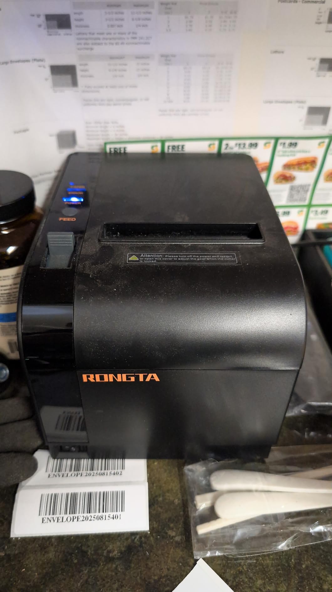 Rongta Thermal Receipt Printer, 80mm Thermal POS Printer with Auto Cutter, USB Serial Ethernet Support ESC/POS, Compatible with Windows/Mac/Linux customer photo 1