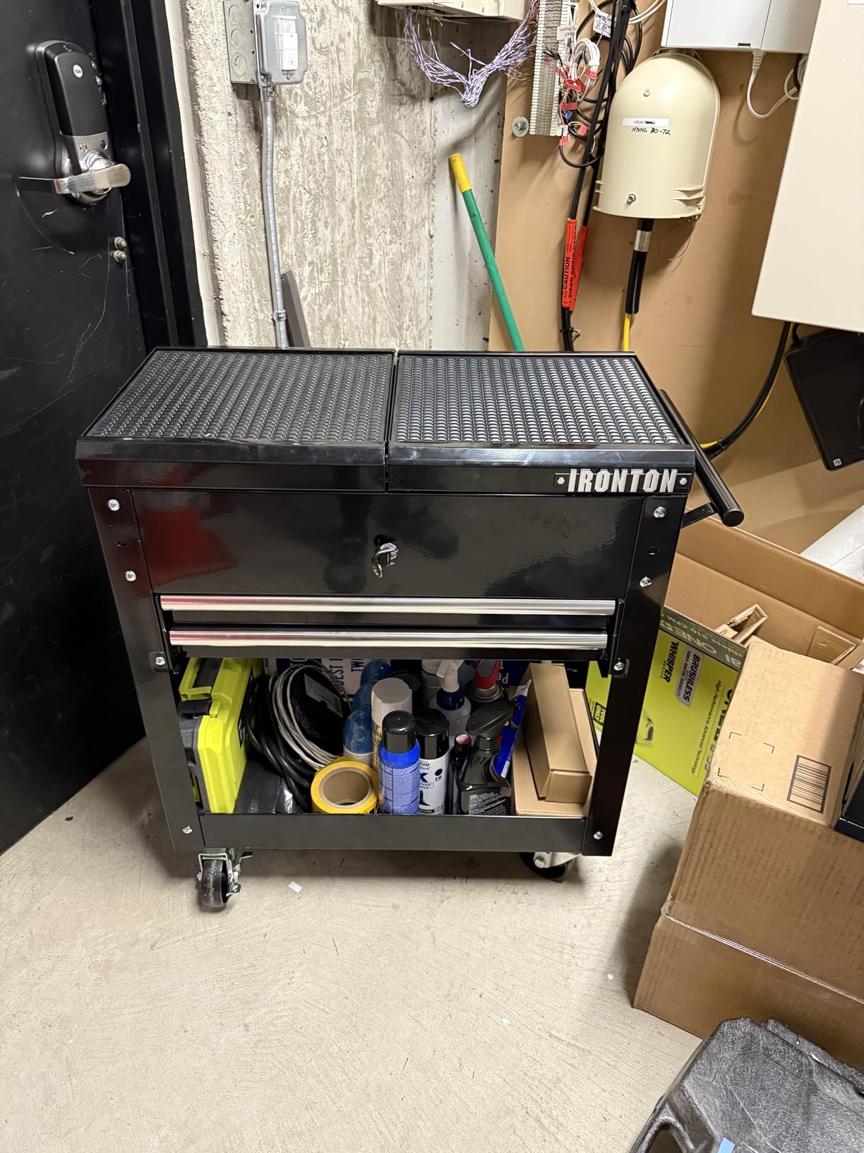 Ironton 28in. 2-Drawer Tool Cart - 30-1/2in.L x 14-1/2in.W x 33in.H, 350-Lb. Capacity customer photo 2