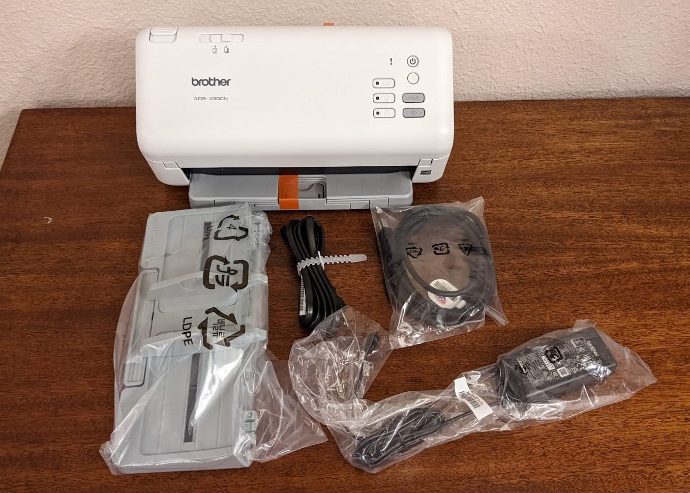 Brother ADS-4300N Professional Desktop Scanner with Fast Scan Speeds, Duplex, and Networking, White customer photo 2
