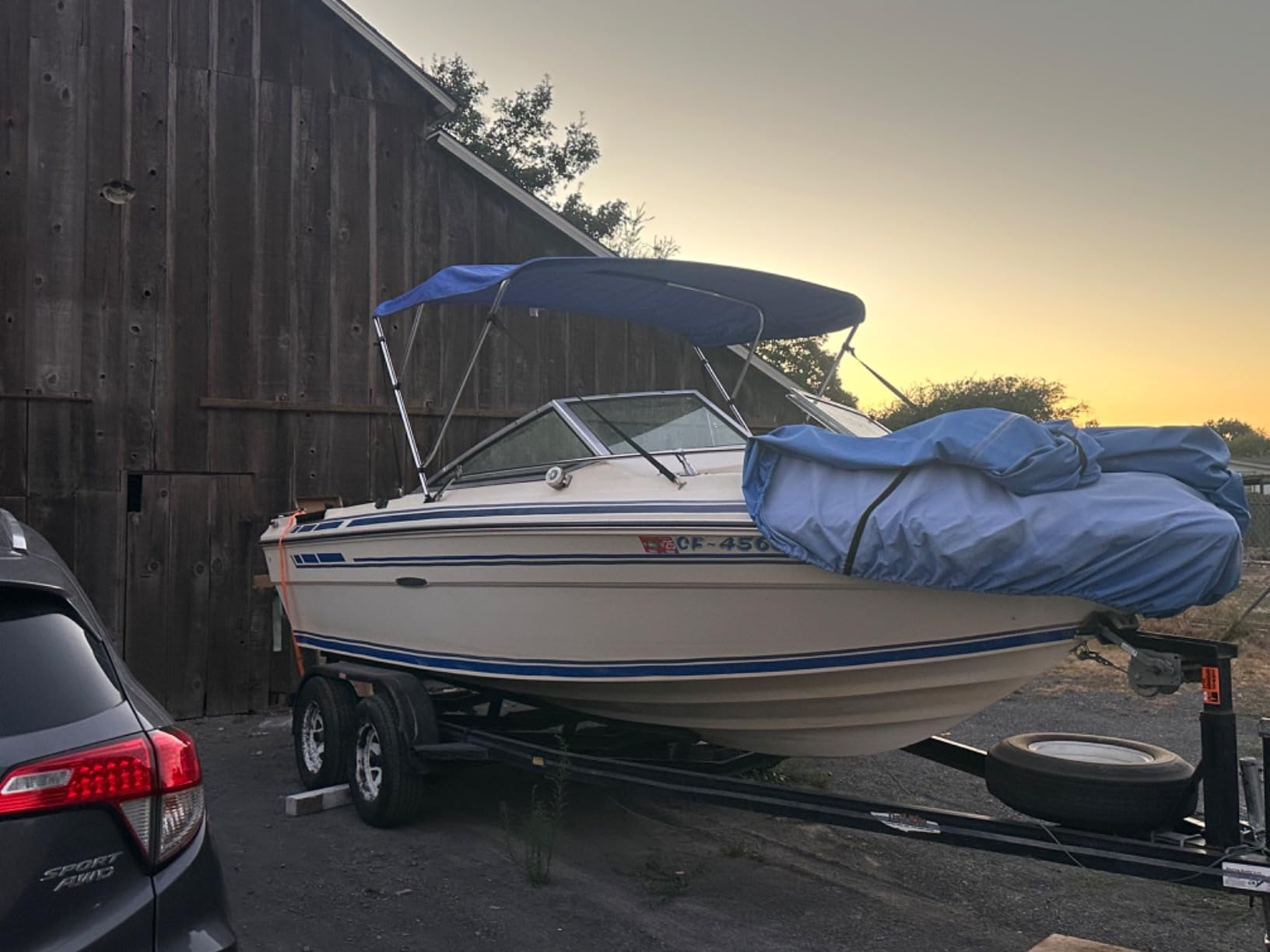 SereneLife 4 Bow Bimini Top Boat Cover - 8' L x 54-60