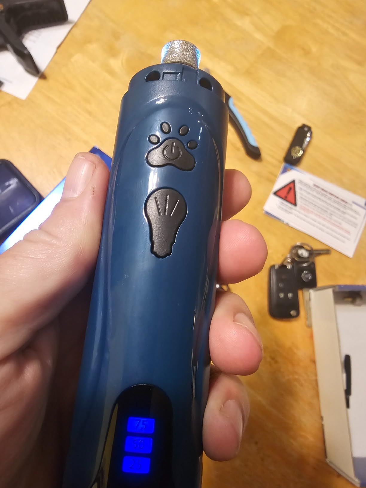 YABIFE Super Quiet Dog Nail Grinder & Clippers Kit with 2 LED Lights, 3 Speeds Up to 12,000 RPM, Lower Than 30dB Electric Pet Nail Trimmer for Small Medium Large Dogs and Cats customer photo 1